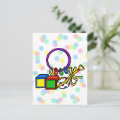 Rattles & Blocks Postkarte (Stehend Vorderseite)