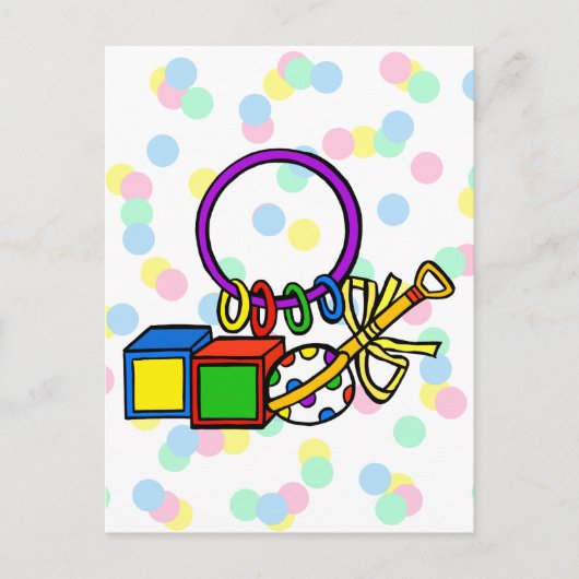 Rattles & Blocks Postkarte (Vorderseite)