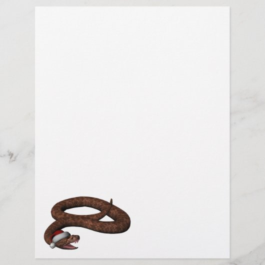 Rattlesnacht mit Weihnachtsmannmütze (Vorderseite)