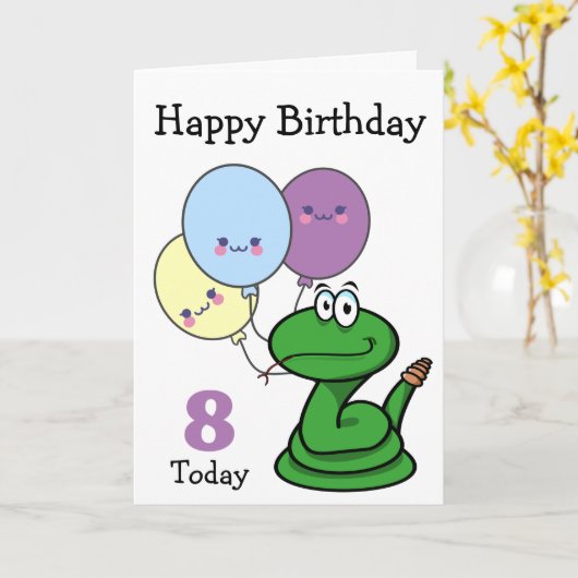 Rattlesnade mit alter Geburt Karte (Gelbe Blume)