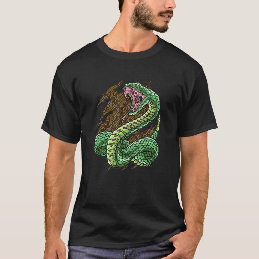 Rattlesnake für Schlangenzüchter Angry Snake T-Shirt (Vorderseite)
