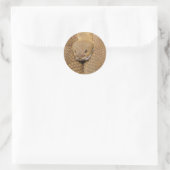 Rattlesnake Head Runder Aufkleber (Tasche)