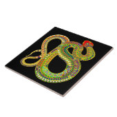 Rattlesnake Keramik Tile - Black Fliese (Seite)