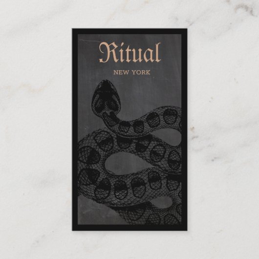 Rattlesnake Macabre Visitenkarte (Vorderseite)