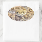 Rattlesnake Ovaler Aufkleber (Tasche)