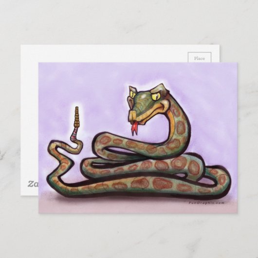 Rattlesnake Postkarte (Vorne/Hinten)