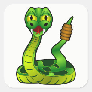 Rattlesnake Quadratischer Aufkleber