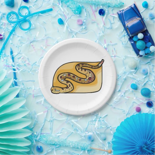 Rattlesnake Reptile Pappteller (Party)
