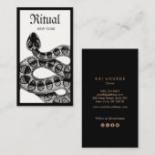 Rattlesnake Snake Macabre Business Card Visitenkarte (Vorne/Hinten)