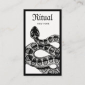 Rattlesnake Snake Macabre Business Card Visitenkarte (Vorderseite)