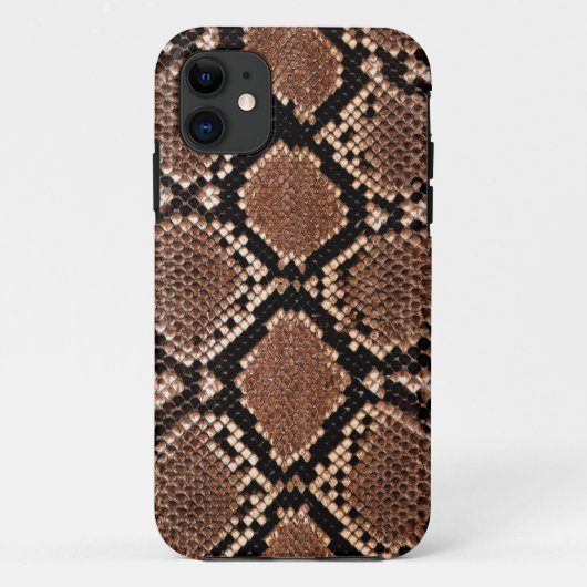 Rattlesnake Snake Skin Leather Imitate Case-Mate iPhone Hülle (Rückseite)