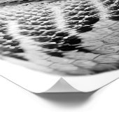 Rattlesnake Woodland Modernes Portrait Schwarz-wei Poster (Ecke)