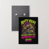 Ratty Ricky – Paranormale Punks Button (Vorderseite/Rückseite)
