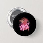Ratz Fun Pink Mouse Rat Meme Men Halloween C Button (Vorne & Hinten)