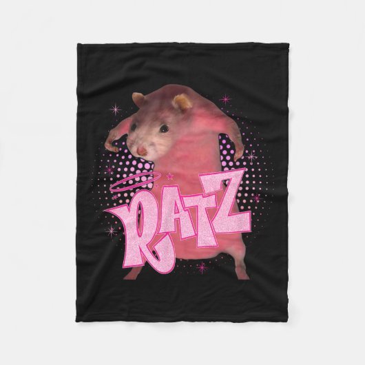 Ratz Fun Pink Mouse Rat Meme Men Halloween C Fleecedecke (Vorderseite)