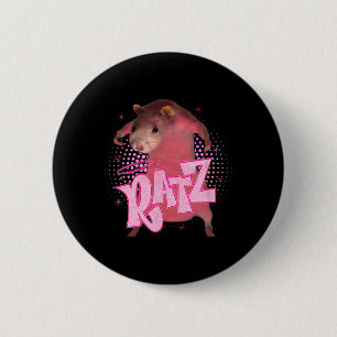 Ratz Spaß Pinke Maus Ratte Meme Männer Frauen Hall Button