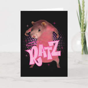 Ratz Spaß Pinke Maus Ratte Meme Männer Frauen Hall Karte