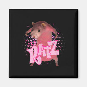 Ratz Spaß Pinke Maus Ratte Meme Männer Frauen Hall Magnet