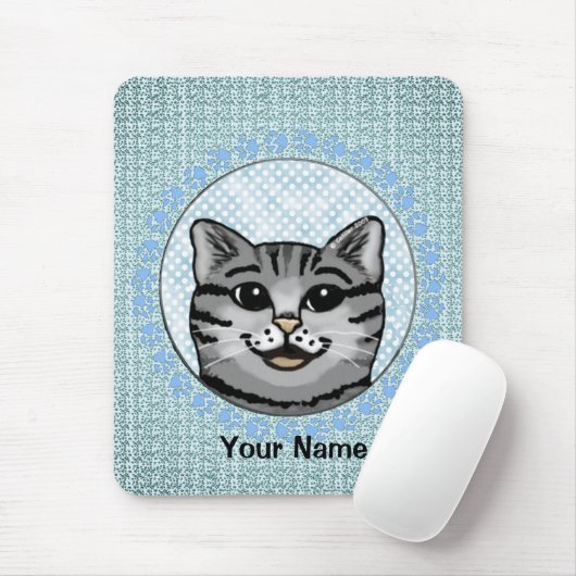 Ratzy Cat Face Mousepad (Mit Mouse)