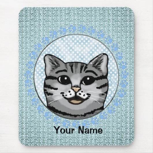 Ratzy Katzen-Gesicht-Mauspad Mousepad (Vorne)