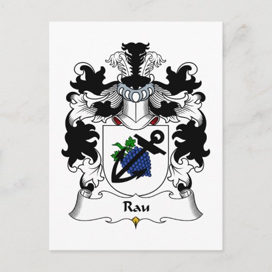 Rau Familienwappen Postkarte (Vorderseite)