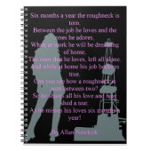 Raubein heftiges Notizbuch Notizblock (Vorderseite)