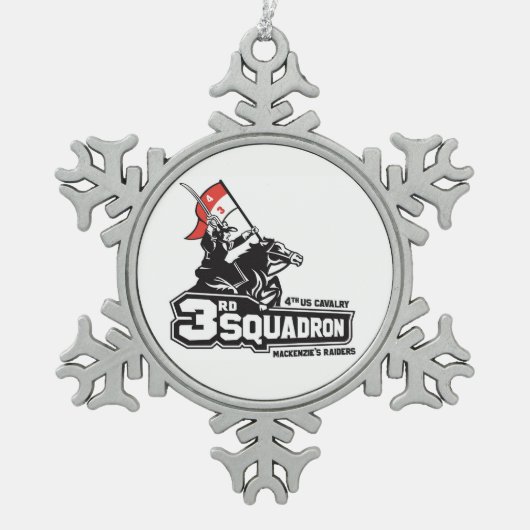 Räuber-Verzierung Schneeflocken Zinn-Ornament (Vorderseite)