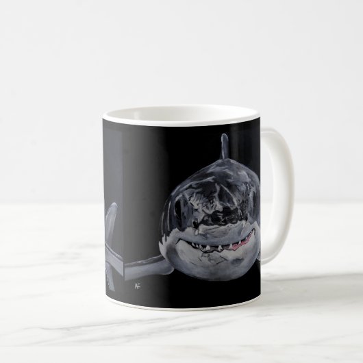 Raubfisch des Meeres Gemälde von Alfred Fox Kaffeetasse (VorderseiteRechts)