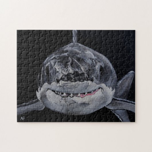 Raubfisch des Meeres Gemälde von Alfred Fox Puzzle (Horizontal)