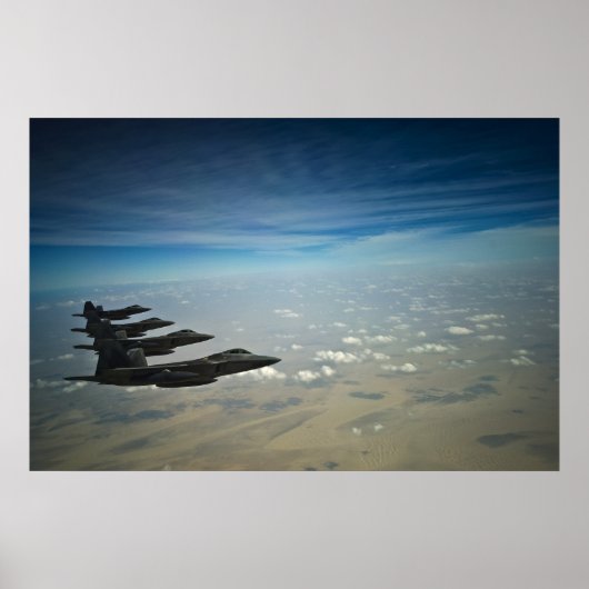 Raubvögel F-22 Poster (Vorne)