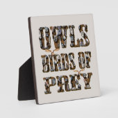 Raubvögel, Fotoplatte (Vorderseite)