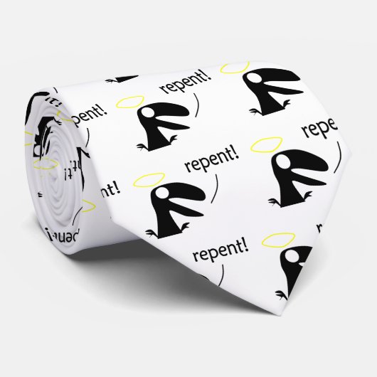 Raubvogel Jesus Krawatte (Gerollt)