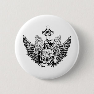 Raubvogel-Jesus-Lieben Sie Button