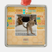 Raubvogel-Kätzchen Silbernes Ornament (Vorne)