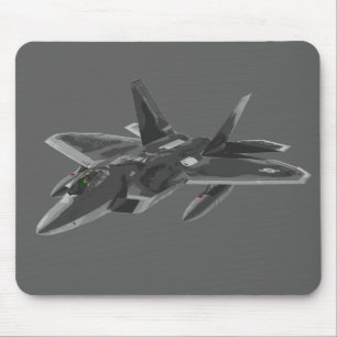 Raubvogel-Stealthy Kampfflugzeug F 22 Mousepad