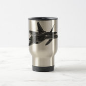 Raubvogel-Stealthy Kampfflugzeug F 22 Reisebecher (Mittel)