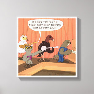Raubvögel Talon Wettbewerb Lustiger Leinwanddruck