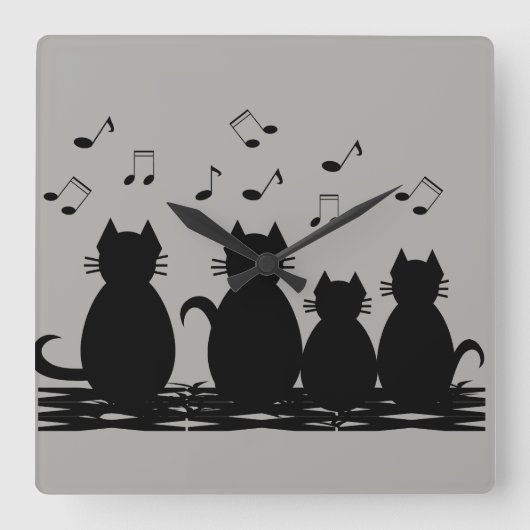 Raubzug Quadratische Wanduhr (Vorderseite)