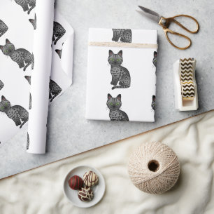 Rauch Ägyptische Mau Niedliche Cartoon-Katze Muste Geschenkpapier