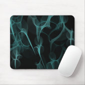 Rauch auf blauem Grün des schwarzen Effektes Mousepad (Mit Mouse)