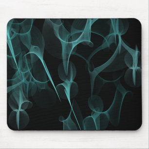 Rauch auf blauem Grün des schwarzen Effektes Mousepad