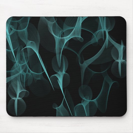 Rauch auf blauem Grün des schwarzen Effektes Mousepad (Vorne)