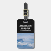 Rauch aus dem Vulkan Kliuchevskoi. Gepäckanhänger (Vorderseite vertikal)