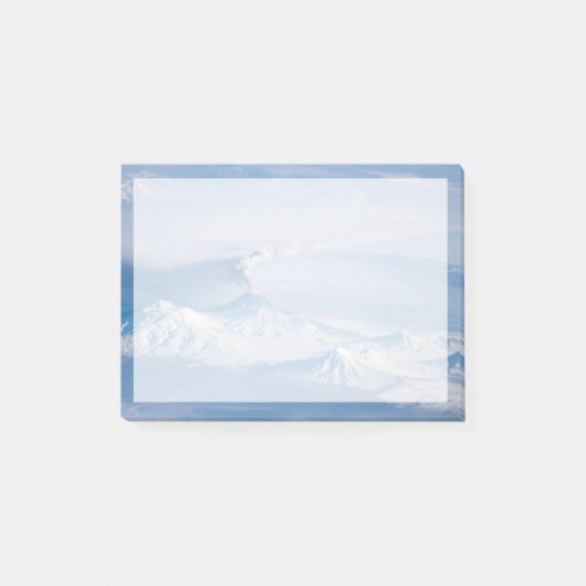 Rauch aus dem Vulkan Kliuchevskoi. Post-it Klebezettel (Vorderseite)