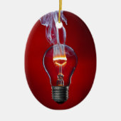 Rauch aus einer ausgebrannten Glühbirne Keramikornament (Vorne)