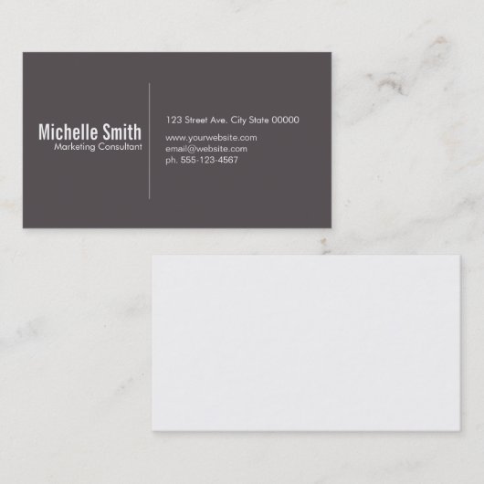 Rauch brauner Hintergrund mit Trennlinie Visitenkarte (Vorne/Hinten)