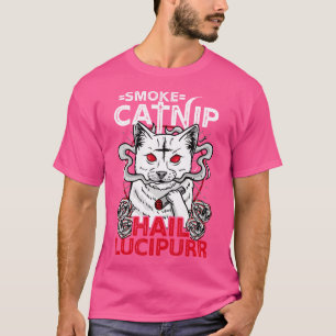Rauch Catnip Hail Lucipurr L Satanic Occult T-Shirt