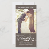 Rauch dank Fotokarte (4x8) Dankeskarte (Vorderseite)