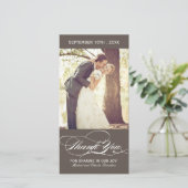 Rauch dank Fotokarte (4x8) Dankeskarte (Stehend Vorderseite)