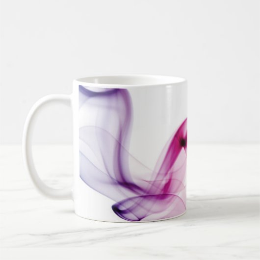 Rauch farbiger abstrakter Regenbogen-Weihrauch Kaffeetasse (Links)